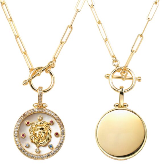 Melinda Maria Jewelry - Melinda Maria The Engravable Fearless Medallion necklace Limited Edition New